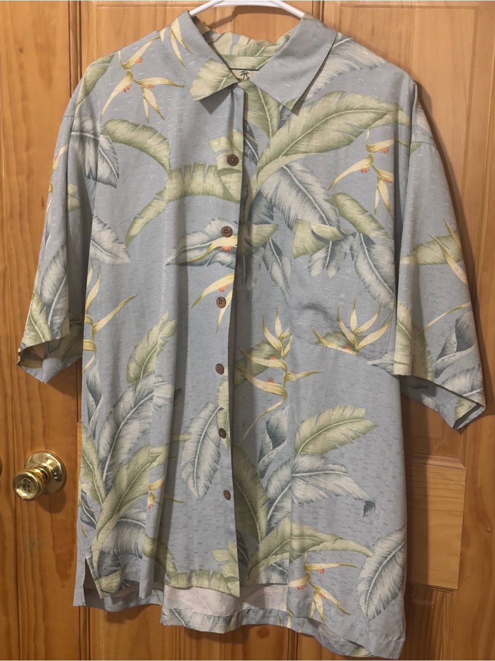 Tommy Bahama Pale Blue Tropical Botanical Button-Up Shirt